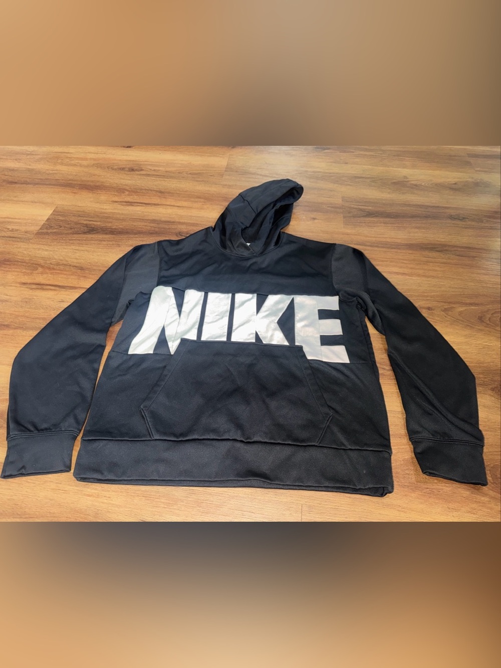 Nike Therma Fit Hoodie With Logo Black And White Size medium